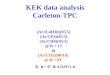 KEK data analysis Carleton-TPC (Ar/iC4H10)(95/5) (Ar/CF4)(95/5) (Ar/CH4)(95/5) @ B = 1T & (Ar/CO2)(90/10) @ B = 0T  ~ 0° & 4 GeV/c  +