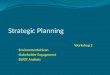 Strategic Planning Workshop 2 Environmental Scan Stakeholder Engagement SWOT Analysis