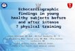- שמור - 1 1 Echocardiographic findings in young healthy subjects before and after intense physical training ? Alon Grossman MD MHA, Michal Benderly Ph