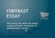 CONTRAST ESSAY Analyzing the point-by-point organizational structure of professional essays: Langley’s “Watch the Cart” & Catton’s “Grant and Lee: A Study