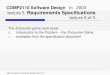 ANU comp2110 Software Design lecture 5 COMP2110 Software Design in 2003 lecture 5 Requirements Specifications lecture 3 of 3 The Encounter game case study