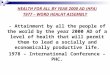 HEALTH FOR ALL BY YEAR 2000 AD (HFA) 1977 – WORD HEALHT ASSEMBLY - Attainment by all the people of the world by the year 2000 AD of a level of health that