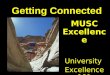 MUSC Excellence University Excellence 101 Getting Connected