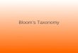 Bloom’s Taxonomy. What is it? Bloom’s Taxonomy is a chart of ideas Named after the creator, Benjamin Bloom A Taxonomy is an arrangement of ideas or a