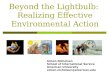 Beyond the Lightbulb: Realizing Effective Environmental Action Simon Nicholson School of International Service American University simon.nicholson@american.edu