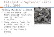 Catalyst – September (4+3)(3), 2009 Monday Mystery Element!  Used to make rods that absorb neutrons during nuclear fission  Name comes from the Arabic