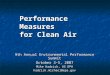Performance Measures for Clean Air 9th Annual Environmental Performance Summit October 3-5, 2007 Mike Hadrick, US EPA hadrick.michael@epa.gov
