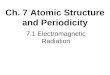 Ch. 7 Atomic Structure and Periodicity 7.1 Electromagnetic Radiation