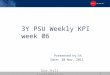1 Dot Hill Confidential 3Y PSU Weekly KPI week 06 Presented by:XX Date: 20 Nov. 2011
