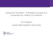 Easing the Transition: Threshold Concepts & IL workshops for visiting Y13 students Erin Nephin Leeds Metropolitan University