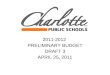 2011-2012 PRELIMINARY BUDGET DRAFT 3 APRIL 25, 2011