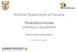 National Department of Housing Thubelisha Homes Voluntary Liquidation Closure Progress Status Report 19 February 2014