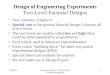Chapter 6Design & Analysis of Experiments 7E 2009 Montgomery 1 Design of Engineering Experiments Two-Level Factorial Designs Text reference, Chapter 6