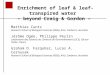 Enrichment of leaf & leaf-transpired water – beyond Craig & Gordon – Matthias Cuntz Research School of Biological Sciences (RSBS), ANU, Canberra, Australia