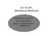 Ex St 801 Statistical Methods Hypothesis test for Two Population Means: DEPENDENT SAMPLES