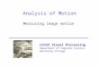 CS332 Visual Processing Department of Computer Science Wellesley College Analysis of Motion Measuring image motion