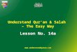 Understand Qur’an & Salah – The Easy Way Lesson No. 14a 