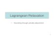 1 Lagrangean Relaxation --- Bounding through penalty adjustment