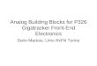 Analog Building Blocks for P326 Gigatracker Front-End Electronics Sorin Martoiu, Univ./INFN Torino