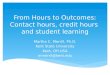 From Hours to Outcomes: Contact hours, credit hours and student learning Martha C. Merrill, Ph.D. Kent State University Kent, OH USA mmerril@kent.edu