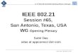 21-14-0165-00-Session#65-Opening_Plenary_Notes.ppt IEEE 802.21 Session #65, San Antonio, Texas, USA WG Opening Plenary Subir Das, Chair 802.21 WG Subir