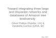 Toward integrating three large and disparate networks and databases of Amazon tree biodiversity Oliver Phillips (Rainfor, UK) & Vanderlei Canhos (CRIA,