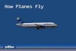 How Planes Fly. How Planes Fly: Lift Air travels further and faster over the wing, creating a low pressure area, which “lifts” the wing up. An airplane’s