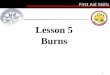 First Aid Skills 1 Lesson 5 Burns. First Aid Skills Video Viewing: First Aid - Burn 2