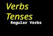 Verbs Tenses Regular Verbs. Verb Tenses Past – already happened Present – happening now Future – will happen
