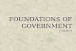 FOUNDATIONS OF GOVERNMENT Chapter 2 ESSENTIAL QUESTIONS (UNIT 1)  What are two types of government?  What are the purposes of government?  How does