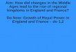 Aim: How did changes in the Middle Ages lead to the rise of regional kingdoms in England and France? Do Now: Growth of Royal Power in England and France