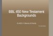 BBL 450 New Testament Backgrounds CLASS V: Slavery & Family Dr. Esa Autero