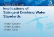 Risk Factor: Implications of Stringent Drinking Water Standards Water Quality Water Supply Water Cost
