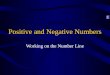 Positive and Negative Numbers Working on the Number Line