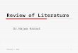 23 November 20151 Review of Literature Dr.Najwa Karout