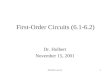 ECE201 Lect-221 First-Order Circuits (6.1-6.2) Dr. Holbert November 15, 2001