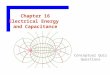 Chapter 16 Electrical Energy and Capacitance Conceptual Quiz Questions