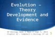 Evolution – Theory Development and Evidence AP Biology Week 2 Sept 2-Sept 5, 2014 Chapter 22 – Campbell’s Biology 9 th ed