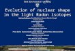 Evolution of nuclear shape in the light Radon isotopes Andrew Robinson, David Jenkins, Stewart Martin-Haugh University of York Jarno Van De Walle CERN