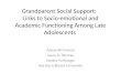 Grandparent Social Support: Links to Socio-emotional and Academic Functioning Among Late Adolescents Adeya Richmond Laura D. Pittman Sandra Yu Rueger Northern