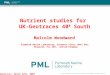 Nutrient studies for UK-Geotraces 40 0 South Malcolm Woodward Plymouth Marine Laboratory, Prospect Place, West Hoe, Plymouth, PL1 3DH, United Kingdom Geotraces,