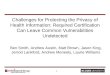 1 Challenges for Protecting the Privacy of Health Information: Required Certification Can Leave Common Vulnerabilities Undetected Ben Smith, Andrew Austin,