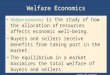 Copyright © 2004 South-Western Welfare Economics Welfare economics is the study of how the allocation of resources affects economic well-being. Buyers