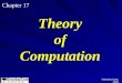 ©Brooks/Cole, 2003 Chapter 17 Theory of Computation
