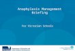 Anaphylaxis Management Briefing For Victorian Schools