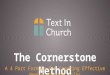 The Cornerstone Method A 4 Part Formula For Creating Effective Weekly Welcome Talks