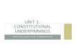 THE PHILADELPHIA CONVENTION UNIT 1: CONSTITUTIONAL UNDERPINNINGS
