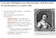 Concept: Biologists use microscopes and the tools of biochemistry to study cells first compound microscope – Zacharias Jansen in 1590 three important parameters