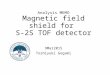 Analysis MEMO Magnetic field shield for S-2S TOF detector 9Mar2015 Toshiyuki Gogami
