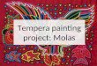 Tempera painting project: Molas. Examples of Molas